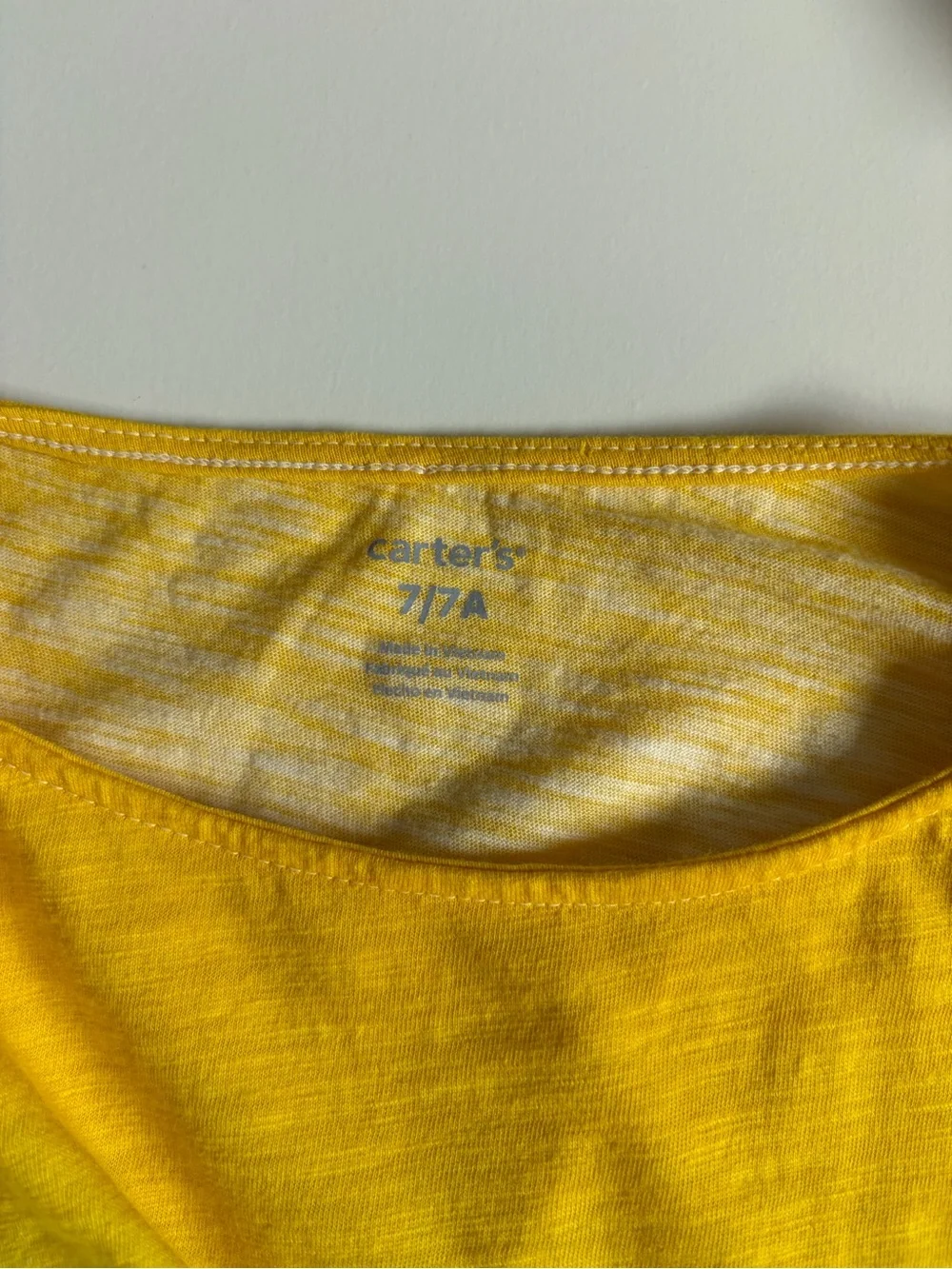 Carter's Yellow to Light Blue Ombre Tie-Hem Crop Top